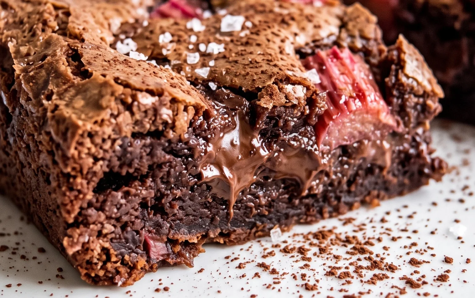 Chocolate Rhubarb Brownies Recipe